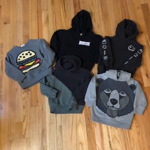4 boys sz 2T hoodies & 1 sweatshirt